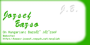 jozsef bazso business card